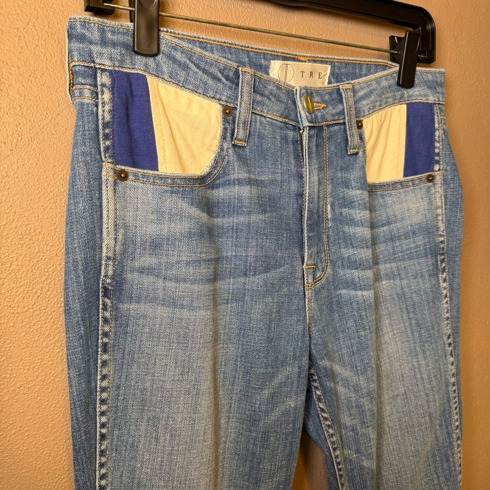 Tre By Natalie Ratabesi The Cher Wide-leg Jeans Flare Indigo Size 30 Streetwear - Picture 7 of 15